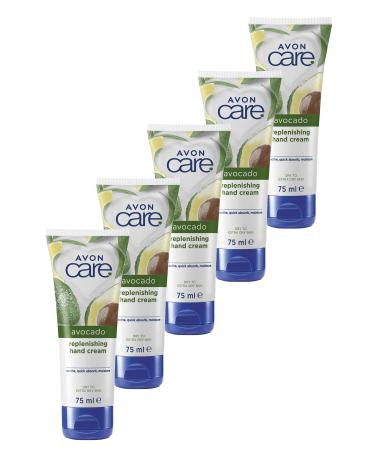 Avon Care Avocado Essence Hand Cream for Dry Skin 75 Ml. Set of Five