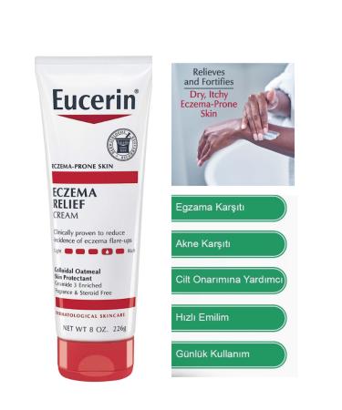 Eucerin eczema relief cream full body lotion for skin moisturizing cream 226 gr (imported) - Buy Online on GoSupps.com