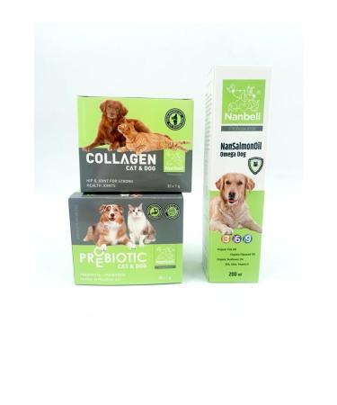 Nanbell For Dogs Omega3-6-9 + Prebiotic 30x1gr + Collagen 30x1gr