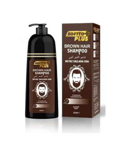 Softto Plus DARK BROWN COLORING SHAMPOO COVERING WHITE HAIR 350ML - Buy Online on GoSupps.com