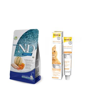 N & D Kitten Cod Cat Food 1.5 Kg and Gimcat Multivitamin 20 Gr