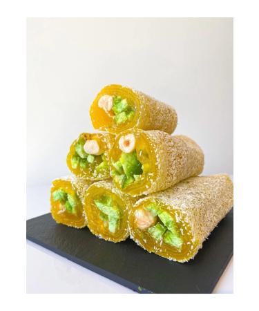 ekerci Caferzade Pomelo and Hazelnut Lemon Flavored Wrapped Turkish Delight 500 Gr