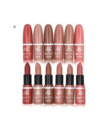 MUJGAN Miss Galina Matte 6-Piece Lipstick Set No:b