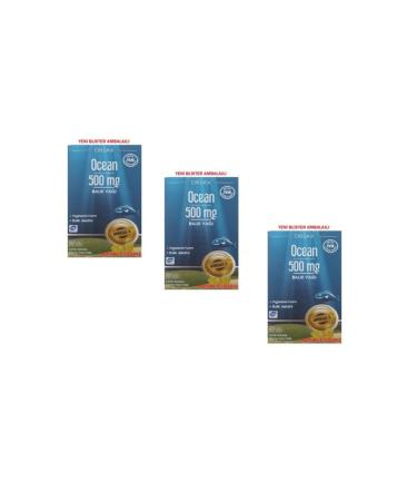 Ocean 500 Mg Omega-3 60 Capsules New Packaging Fish Oil 3 Pieces Skt:02/23