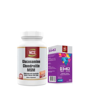 Ncs Glucosamine Chondroitin Msm Boswellia 180 Tablet Vitamin D3 K2 20 ml