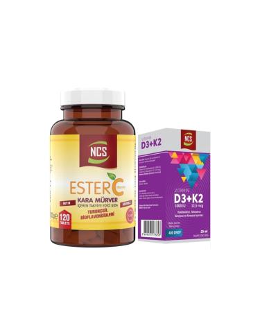 Ncs Ester Vitamin C Black Elderberry 120 Tablets + Vitamin D3 K2 20 Ml