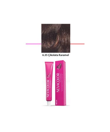 bayanflu Premium 6.35 Chocolate Caramel - Permanent Cream Hair Dye 50 g Tube