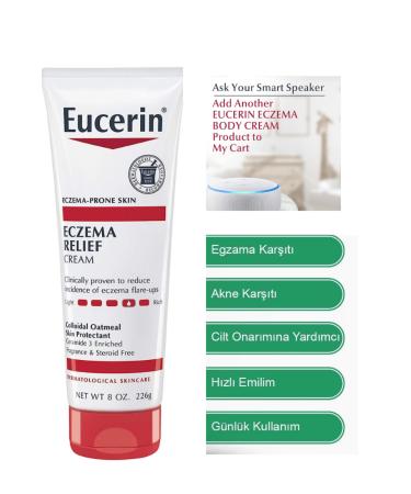 Eucerin eczema relief cream full body lotion for skin moisturizing cream 226 gr (imported) - Buy Online on GoSupps.com