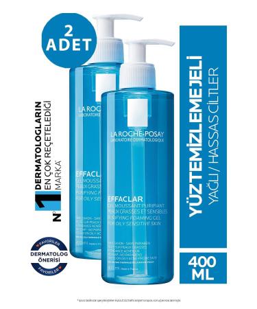 La Roche Posay Effaclar Gel 400 ml 2 Pieces
