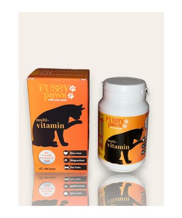 FUSSY PAWS Multivitamin Cat 11 Important Vitamins 6 Different Minerals.. Cat Vitamin.