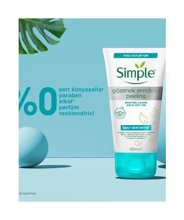 Simple Daily Skin Detox Pore Refining Peeling For Clean And Shine-Free Skin 150 Ml - Buy Online on GoSupps.com
