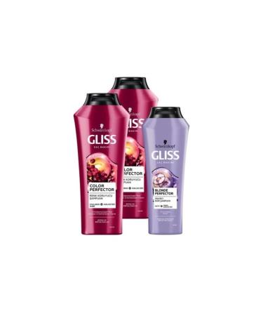 Gliss Gliss Color Protect Color Protecting Shampoo 500 Ml X 2 Pieces + Blonde Perfector Purple Shampoo 250