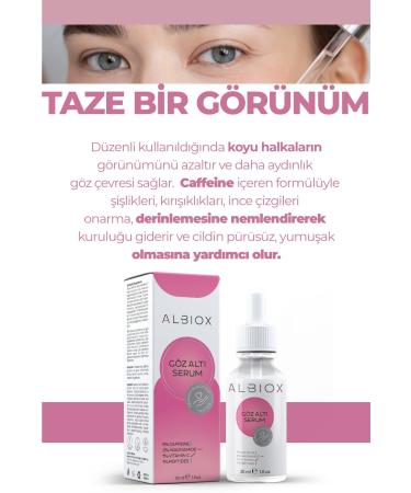 Albiox Anti-Eye Bags Serum (caffeine + Niacinamide + Vitamin C + Peptides) 30 Ml - Buy Online on GoSupps.com