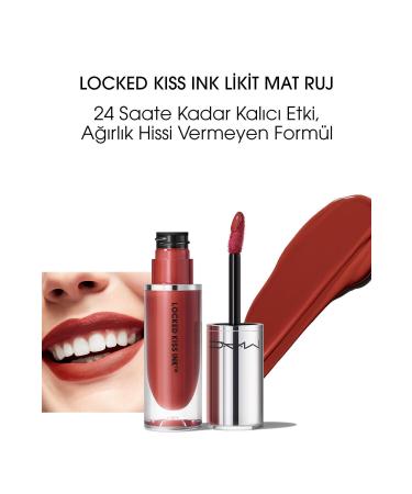 Mac Locked Kiss Ink 24hr Liquid Matte Lipstick - Emphatic - 4ml - DEMBA1096