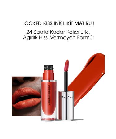 Mac Locked Kiss Ink 24hr Likit Mat Ruj - Brazen - 4ml - DEMBA1086