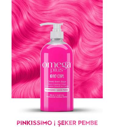 Omega Plus Bad Girl CANDY PINK Ammonia Free Color Hair Dye 250ML - Buy Online on GoSupps.com