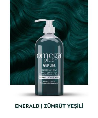 Omega Plus Bad Girl EMERALD GREEN Ammonia Free Color Hair Dye 250ML - Buy Online on GoSupps.com
