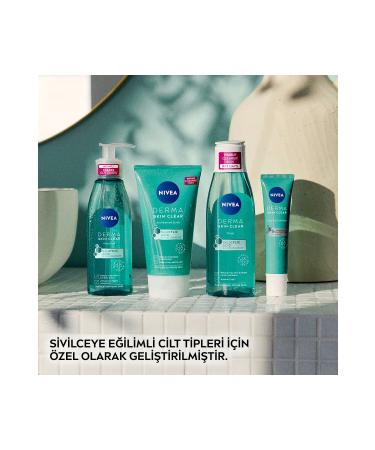 NIVEA Derma Skin Clear Anti-Acne Facial Cleansing Toner with Niacinamide and Salicylic Acid (BHA) - Buy Online on GoSupps.com