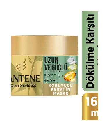 Pantene Hair Care Mask Long and Strong Keratin Protective Anti-Loss Bamboo + Biotin 160 Ml