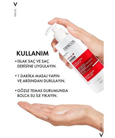 Vichy Dercos Energising - Anti Hair Loss Shampoo with AMINEXIL AND PP/B5/B6 Vitamins 2*400 ml - Buy Online on GoSupps.com
