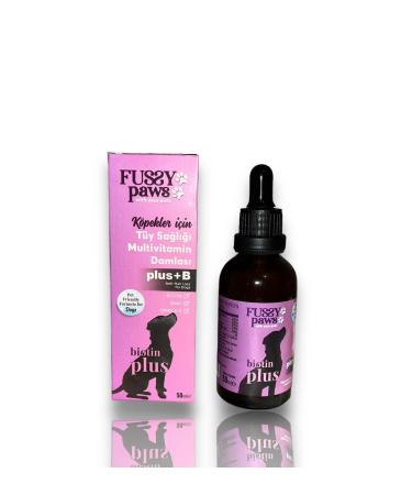 FUSSY PAWS Biotin Plus Dog Dog Coat Health Multivitamin Drops. Dog Vitamin Drops.