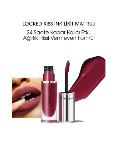 Mac Locked Kiss Ink 24hr Likit Mat Ruj - Vixen - 4ml - DEMBA1043