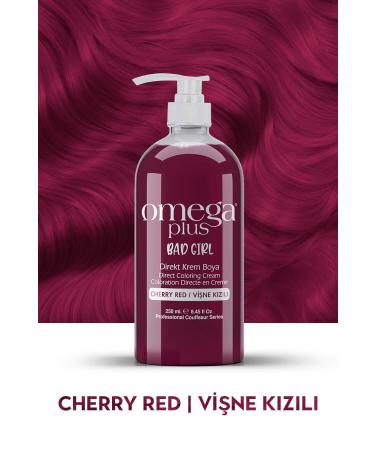 Omega Plus Bad Girl Cherry Red Ammonia Free Color Hair Dye 250ml - Buy Online on GoSupps.com