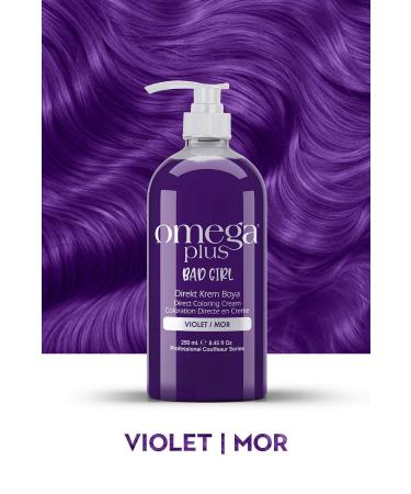 Omega Plus Bad Girl PURPLE Ammonia Free Color Hair Dye 250ML - Buy Online on GoSupps.com