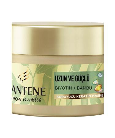 Pantene Hair Care Mask Long and Strong Keratin Protective Anti-Loss Bamboo + Biotin 160 Ml - Buy Online on GoSupps.com