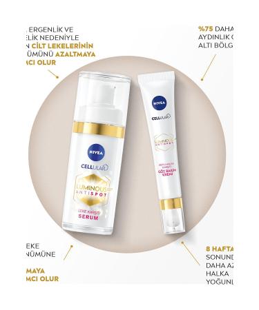 NIVEA Luminous630 Anti-Spot Serum 30ml And Luminous630 Anti-Dark Circle Eye Cream 15ml - Buy Online on GoSupps.com