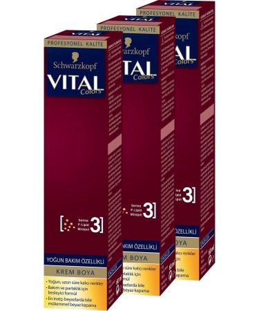 Vital Cream Hair Dye 1-1 Night Black X 3 Pieces