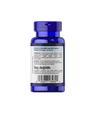 Puritan's Pride Biotin 5000 Mcg 60 Capsules - Buy Online on GoSupps.com