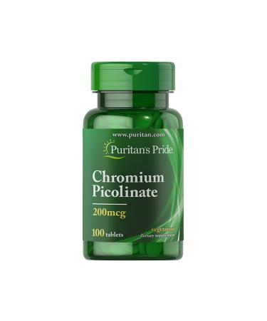 Puritan's Pride Chromium Picolinate 200 Mcg 100 Tablets