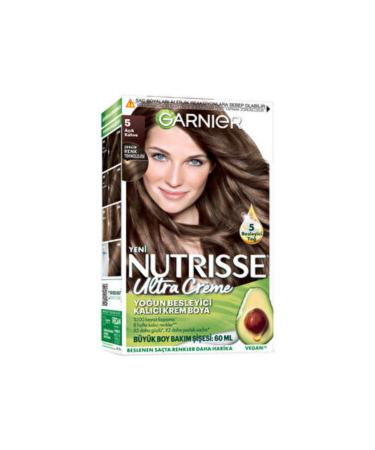 Garnier ( 2 PIECES ) Garnier Nutrisse Intensive Nourishing Permanent Cream Hair Dye 5 Light Brown