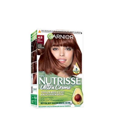 Garnier ( 2 PIECES ) Garnier Nutrisse Intensive Nourishing Permanent Cream Hair Dye 4.5 Red Chestnut