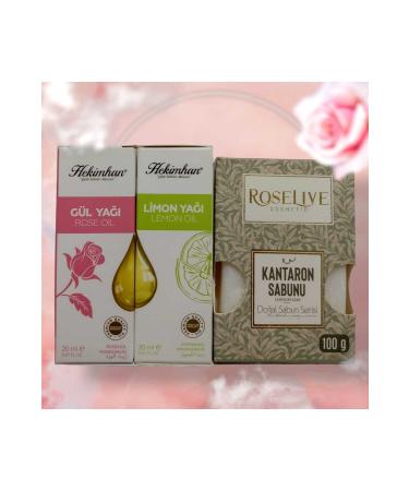 Hekimhan Rose Oil + Lemon Oil + St. John's Wort Soap