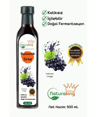 Naturaking Natural Balsamic Vinegar 500 Ml (TRADITIONAL ADDITIVE-FREE) - Buy Online on GoSupps.com