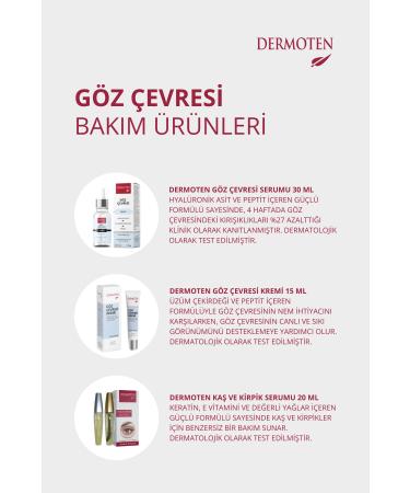 Dermoten Eyebrow & Eyelash Care Serum Keratin Vitamin E and Natural Oil 20 ml - Buy Online on GoSupps.com
