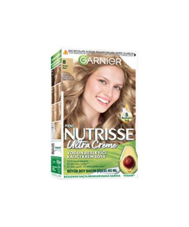 Garnier ( 2 PIECES ) Garnier Nutrisse Intensive Nourishing Permanent Cream Hair Dye 8 Dark Blonde