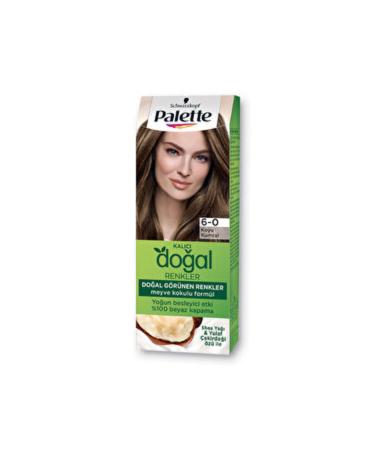 Palette ( 2 PIECES ) Palette Permanent Natural Colors Hair Dye 6-0 Dark Blonde