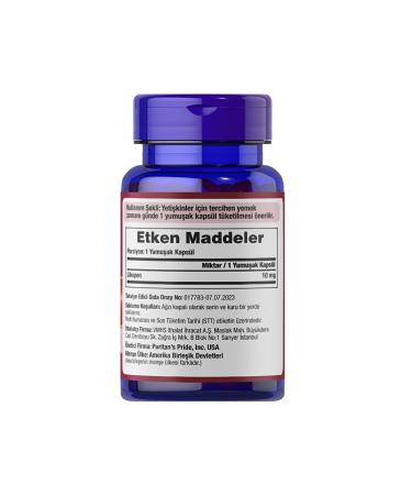 Puritan's Pride Lycopene 10 Mg 100 Capsules - Buy Online on GoSupps.com