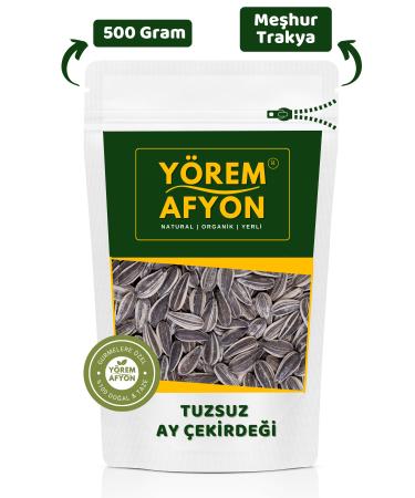 G l ehre Y rem Afyon Famous Thrace Roasted Unsalted Sunflower Seeds Jumbo Size | 500Gr.
