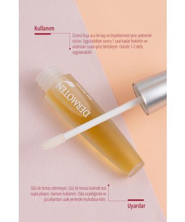 Dermoten Eyebrow & Eyelash Care Serum Keratin Vitamin E and Natural Oil 20 ml - Buy Online on GoSupps.com