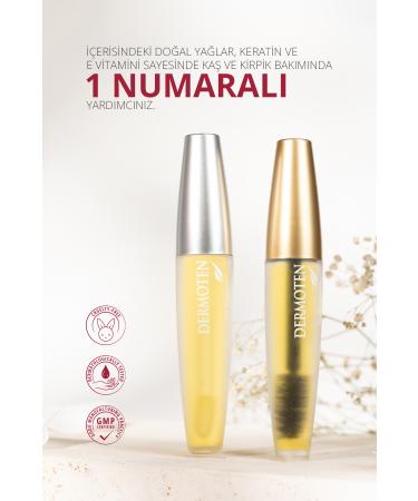Dermoten Eyebrow & Eyelash Care Serum Keratin Vitamin E and Natural Oil 20 ml - Buy Online on GoSupps.com