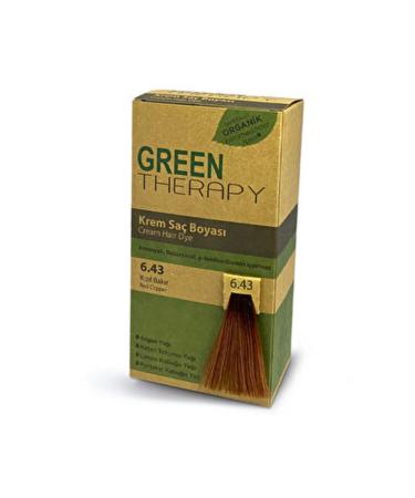 Green ( 2 PIECES ) Green Therapy Cream Hair Dye 6.43 Red Copper