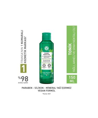 Yves Rocher Powder Toner - Combination and Oily Skin Pure Menthe Instant Mattifying Prebiotic Glycolic Acid 150 ml - Buy Online on GoSupps.com