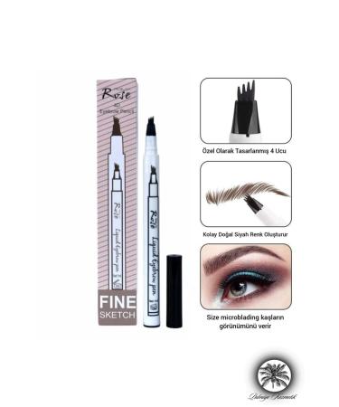 Rose EYEBROW PENCIL BLACK NATURAL BROWS FILLER