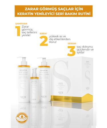 SIEM Keratin Renewing Sulfate-Free Renewing Shampoo Colored and Damaged Hair Care 350ml - Buy Online on GoSupps.com