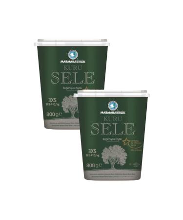 Marmarabirlik Dry Black Olives 381-410 (3xs) 800 Gr Pet X 2 Pack
