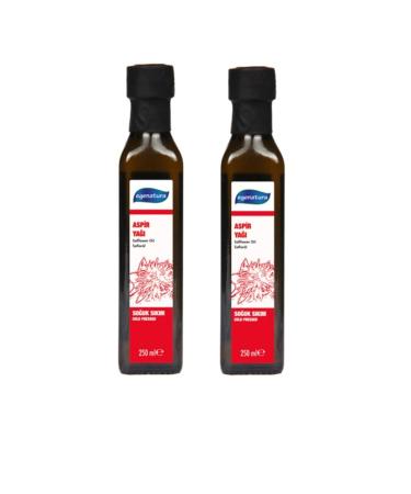 egenatura Safflower Oil 2x250 ml - Cold Pressed & Glass Bottle